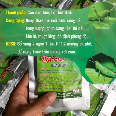 Hạt cào cào tươi nguyên chất cho chim chào mào, chim khuyên – phụ kiện lồng chim anh quân, giá 43.900₫