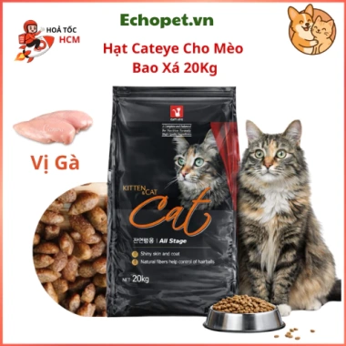 Hạt CATEYE Hoả tốc 21H 20KG 20 túi 1KG - Vị Gà, Giảm rụng lông, Dành cho mèo mọi lứa - 578.000₫ 9