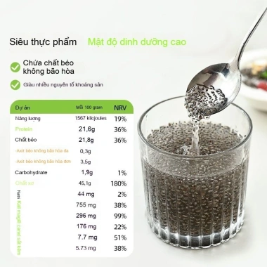 Hạt chia organic nhập khẩu Mexico - Giảm cân, giàu chất xơ protein, ít đường, no lâu