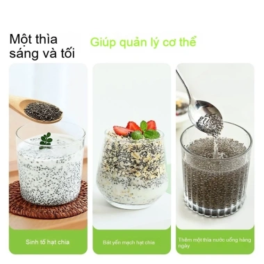 Hạt chia organic nhập khẩu Mexico - Giảm cân, giàu chất xơ protein, ít đường, no lâu