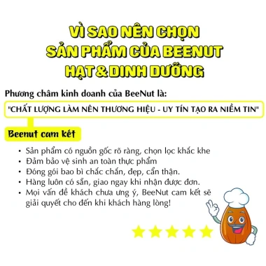 Hạt dẻ cười Pistachio 1KG Combo 2 phần 500g không tẩy trắng, không yểu - BeeNut 6 Hạt dẻ cười Pistachio 1KG Combo 2 phần 500g không tẩy trắng, không yểu - BeeNut 6