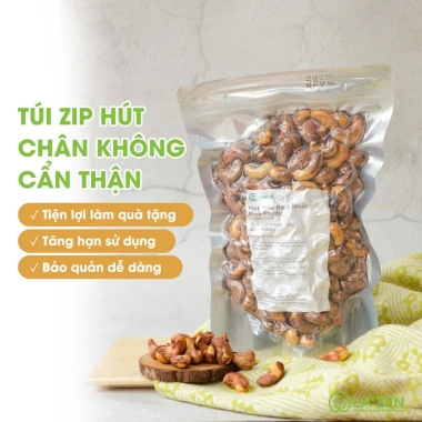 Hạt điều ăn Tết vỏ lụa rang muối Aplus Bình Phước 250g-500g La'zen - Giá chỉ 116.400₫ 7