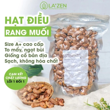 Hạt điều ăn Tết vỏ lụa rang muối Aplus Bình Phước 250g-500g La'zen - Giá chỉ 116.400₫ 10