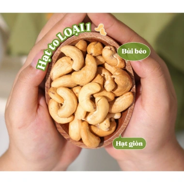 Hạt điều lúa rang muối Bình Phước - Giòn tan, vị mặn, giảm giá 21% chỉ 125.000đ