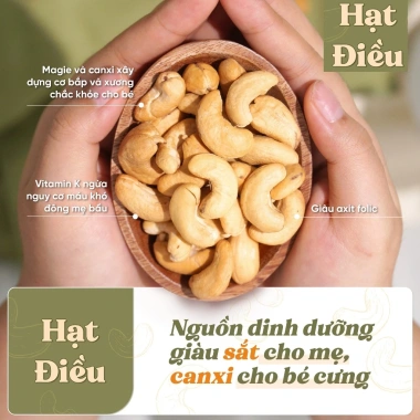 Hạt điều lúa rang muối Bình Phước - Giòn tan, vị mặn, giảm giá 21% chỉ 125.000đ