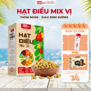 Hạt Điều Mix 10 Vị – Rang Giòn Thơm, Không Bảo Quản, Dinh Dưỡng, Quà Tết 214k