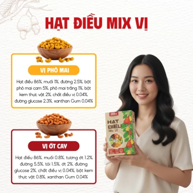 Hạt Điều Mix 10 Vị – Rang Giòn Thơm, Không Bảo Quản, Dinh Dưỡng, Quà Tết 214k 3 Hạt Điều Mix 10 Vị – Rang Giòn Thơm, Không Bảo Quản, Dinh Dưỡng, Quà Tết 214k 3
