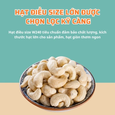 Hạt điều rang không muối Bình Phước Meganuty- Nguyên hạt, sấy, béo thơm, chỉ 105.000 VND 4 Hạt điều rang không muối Bình Phước Meganuty- Nguyên hạt, sấy, béo thơm, chỉ 105.000 VND 4