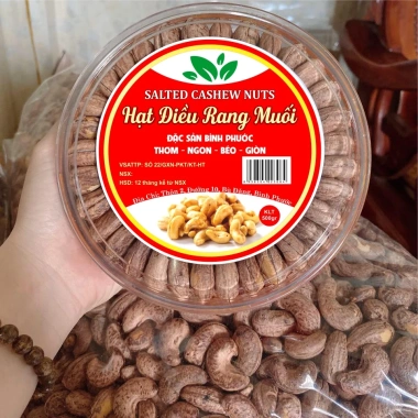 Hạt Điều Rang Muối 500g giảm 20% chỉ 80.000 đồng, giòn thơm, chất lượng cao