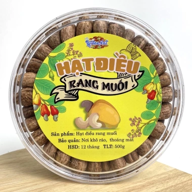 Hạt điều rang muối 500g Healthy BeeNut – Hộp tròn xếp hoa, nguyên hạt to đều, giảm còn 144.000 VND 2 Hạt điều rang muối 500g Healthy BeeNut – Hộp tròn xếp hoa, nguyên hạt to đều, giảm còn 144.000 VND 2