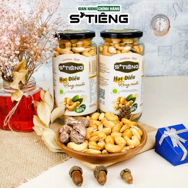 Hạt Điều Rang Muối 500g STIÊNG SẠCH VỎ Nguyên Hạt Loại A - Giá ưu đãi 270.000₫