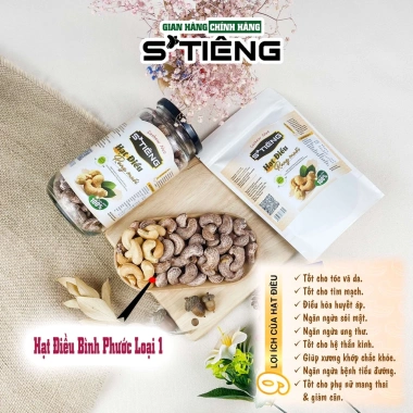 Hạt Điều Rang Muối 500g STIÊNG SẠCH VỎ Nguyên Hạt Loại A - Giá ưu đãi 270.000₫