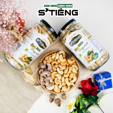Hạt Điều Rang Muối 500g STIÊNG SẠCH VỎ Nguyên Hạt Loại A - Giá ưu đãi 270.000₫ 4 Hạt Điều Rang Muối 500g STIÊNG SẠCH VỎ Nguyên Hạt Loại A - Giá ưu đãi 270.000₫ 4