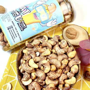 Hạt điều rang muối Bình Phước 1kg + Combo 2×500g Hột điều lụa dinh dưỡng BeeNut - Giá 326.690₫