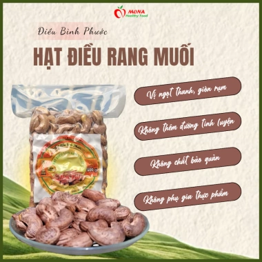 Hạt Điều rang muối Bình Phước 500gr túi hút chân không Quà Tết, quà tặng 199k
