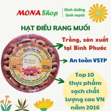 Hạt Điều rang muối Bình Phước 500gr túi hút chân không Quà Tết, quà tặng 199k