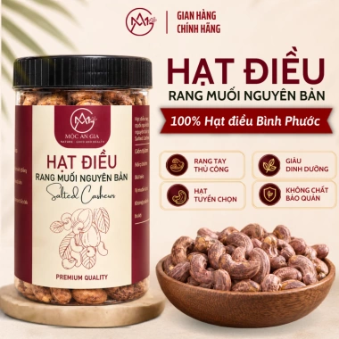 Hạt Điều Rang Muối Bình Phước - Ít muối, không chất bảo quản, quà Tết 216k