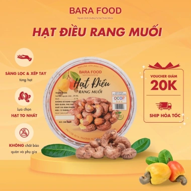 Hạt Điều Rang Muối Bình Phước Không Mặn Vỏ Lụa 250g-500g Giá Ưu Đãi 125k