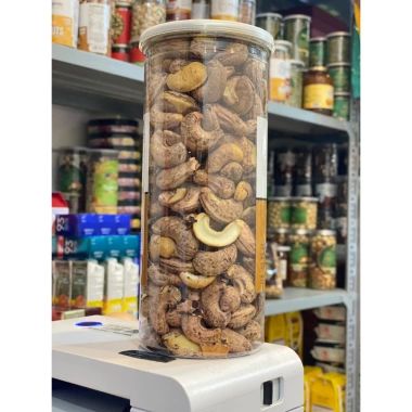 Hạt điều rang muối Bình Phước vỏ lụa A Cồ - Nguyên hạt, hũ PET 500g, quà Tết