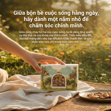 Hạt điều rang muối cỡ lớn VỎ LỤA RANG CỦI NURIDAL 250g Giá ưu đãi 237.150 VND 2