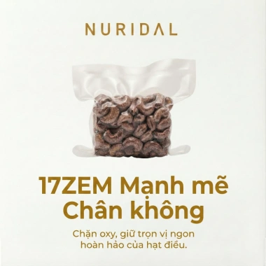 Hạt điều rang muối cỡ lớn VỎ LỤA RANG CỦI NURIDAL 250g Giá ưu đãi 237.150 VND 3