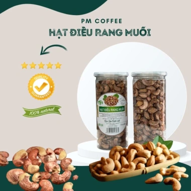 Hạt Điều Rang Muối Đăk Lăk Nguyên Lụa 500g - Giá ưu đãi 121.500 VND, giòn thơm