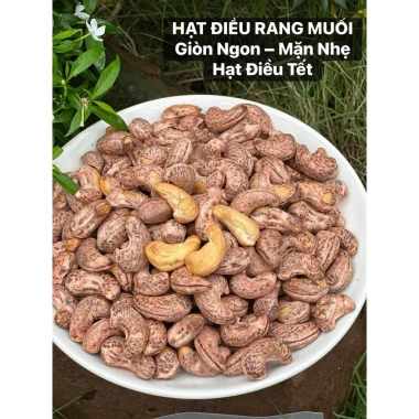 Hạt Điều Rang Muối Giòn Ngon Mặn Nhẹ, Túi Zip Bạc, Hộp Tròn, 79.000 VND (Giảm 20%)