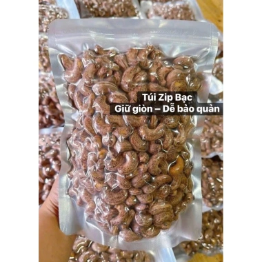 Hạt Điều Rang Muối Giòn Ngon Mặn Nhẹ, Túi Zip Bạc, Hộp Tròn, 79.000 VND (Giảm 20%)