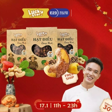 Hạt Điều Rang Muối Luckystar 500g - Giòn Thơm Xuất khẩu, Giá ưu đãi 190.000đ
