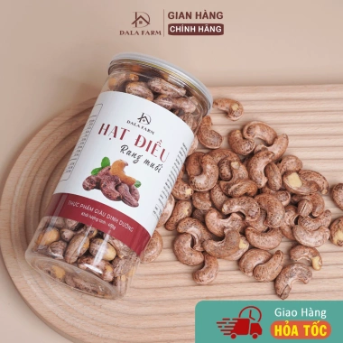 Hạt Điều Rang Muối Nguyên Hạt DALA VIP Bình Phước 450g Giàu Dinh Dưỡng 210k