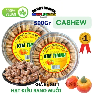 Hạt điều rang muối nguyên vị vỏ lụa cao cấp loại 1 500gr - Thơm ngon, giá 119k 2