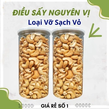 Hạt điều rang muối nguyên vị vỏ lụa cao cấp loại 1 500gr - Thơm ngon, giá 119k 8