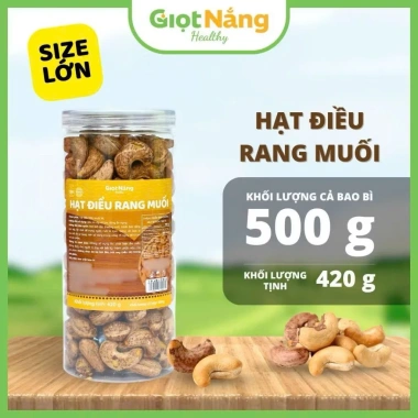 Hạt điều rang muối Size Vip To - Nguyên vỏ lụa, giòn béo ngậy, chỉ 210.000đ (giá gốc 266.700đ) - Nông sản Giọt Nắng 4