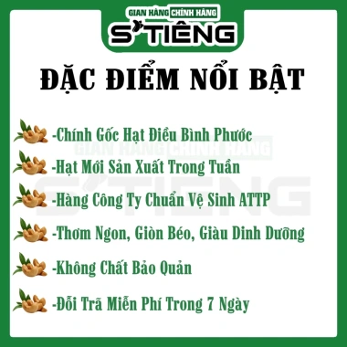 Hạt Điều Rang Muối S'Tiêng 1Kg Loại Vỡ – Chỉ 228.960₫, Giảm 18% 3