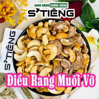 Hạt Điều Rang Muối STIÊNG Loại Vỡ - Giòn Tan, Đậm Vị Muối, Giá Ưu Đãi 115.560 VND