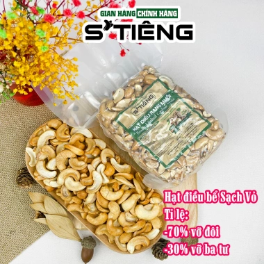 Hạt Điều Rang Muối STIÊNG Loại Vỡ - Giòn Tan, Đậm Vị Muối, Giá Ưu Đãi 115.560 VND