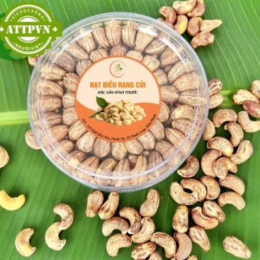 Hạt Điều Rang Muối và Củi 500g Bình Phước Loại I Còn Vỏ Lụa Giòn Dễ Tróc - 109k