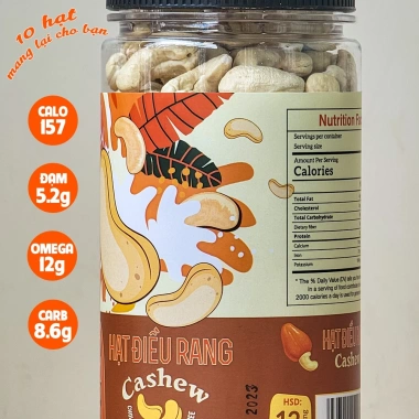 Hạt Điều Rang Nguyên Vị Pams 300g - Nhân Dày Cơm Sạch, Giá Ưu Đãi 145k