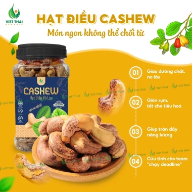 Hạt Điều Vỏ Lụa Rang Muối Siêu Ngon Organic Việt Thái - Chất Lượng Giá 127k 3 Hạt Điều Vỏ Lụa Rang Muối Siêu Ngon Organic Việt Thái - Chất Lượng Giá 127k 3