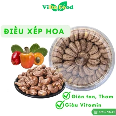 Hạt điều xếp hoa rang muối Kim Thanh 500g - Hộp tròn tiện lợi, hương vị thơm ngon, không chất bảo quản, giá ưu đãi 110k - Tập hòa tân nhiên 5 Hạt điều xếp hoa rang muối Kim Thanh 500g - Hộp tròn tiện lợi, hương vị thơm ngon, không chất bảo quản, giá ưu đãi 110k - Tập hòa tân nhiên 5