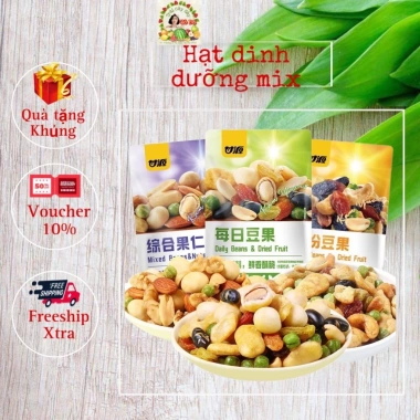 Hạt Dinh Dưỡng Mix Hoa Quả Sấy 1kg - Đậu Đỗ Giòn Thơm, Siêu Ngon, Bán Sỉ 90.000đ