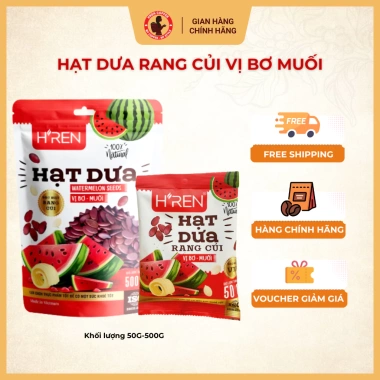 Hạt Dưa Rang Bơ Muối Hren Đặc Biệt – Thơm Ngon, Dinh Dưỡng, Giá 125k (50g/500g)