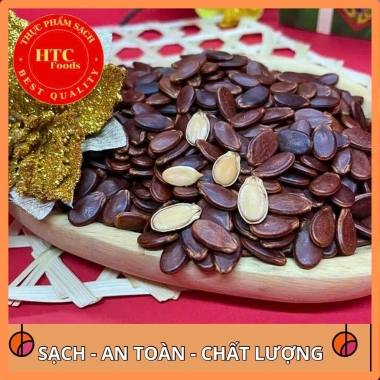 Hạt dưa rang củi bếp nhà loại 1 hạt to chắc, ăn vặt Tết ngon 500g HTC Foods