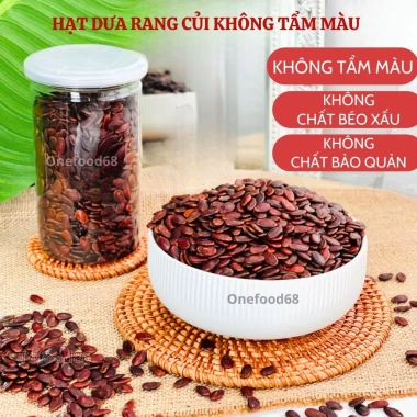 Hạt Dưa Rang Củi Không Tẩm Màu Vip Onefood68 - Hạt Dưa Hấu Đỏ Vị Mộc Chắc Giòn Béo Dễ Cắn, Giá 85.000₫