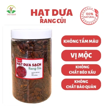 Hạt Dưa Rang Củi Không Tẩm Màu Vip Onefood68 - Hạt Dưa Hấu Đỏ Vị Mộc Chắc Giòn Béo Dễ Cắn, Giá 85.000₫