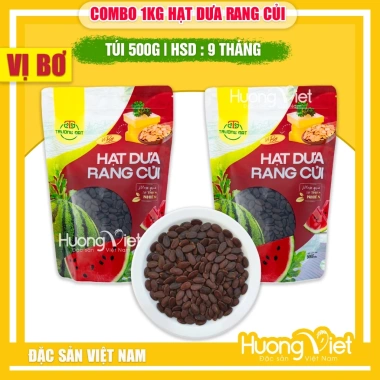 Hạt dưa rang mộc vị bơ 1KG (2 túi 500g) - Giảm giá ngon giòn, giá chỉ 305.000 VND