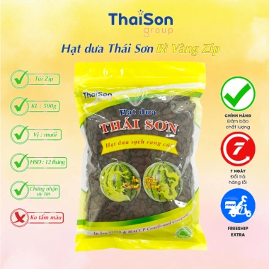 Hạt dưa sạch Thái Sơn 500g túi zip - Rang củi giòn tan, giảm giá chỉ 118k