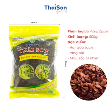 Hạt dưa sạch Thái Sơn 500g túi zip - Rang củi giòn tan, giảm giá chỉ 118k