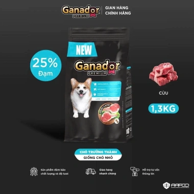 Hạt GANADOR Vị Cừu Hoả Tốc 21H 2.7Kg – Dinh dưỡng cho chó nhỏ trưởng thành, bảo vệ tiêu hoá