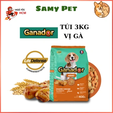 Hạt GANADOR Vị Gà Nướng 3‑10Kg – Hoả Tốc 21H, Dinh Dưỡng Chó Trưởng Thành, Giá 158.000₫